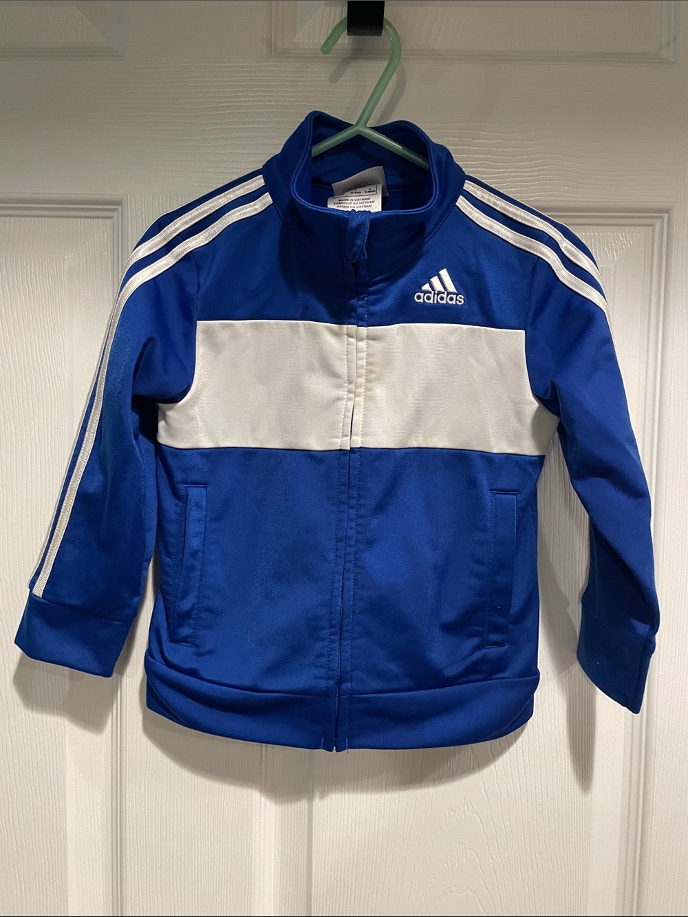 24months adidas Blue and White Kids Track Jacket